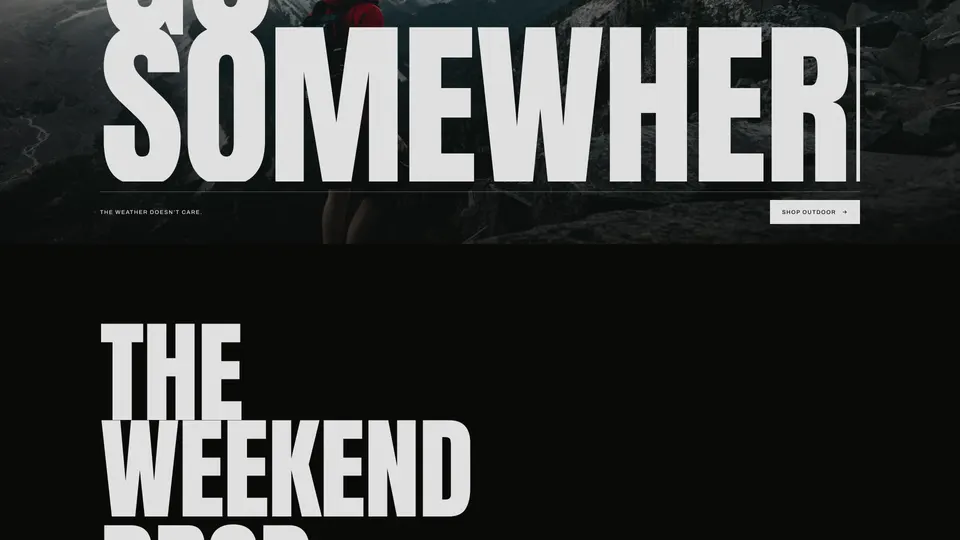 The Weekend Drop on black, marked drop 03 and available now