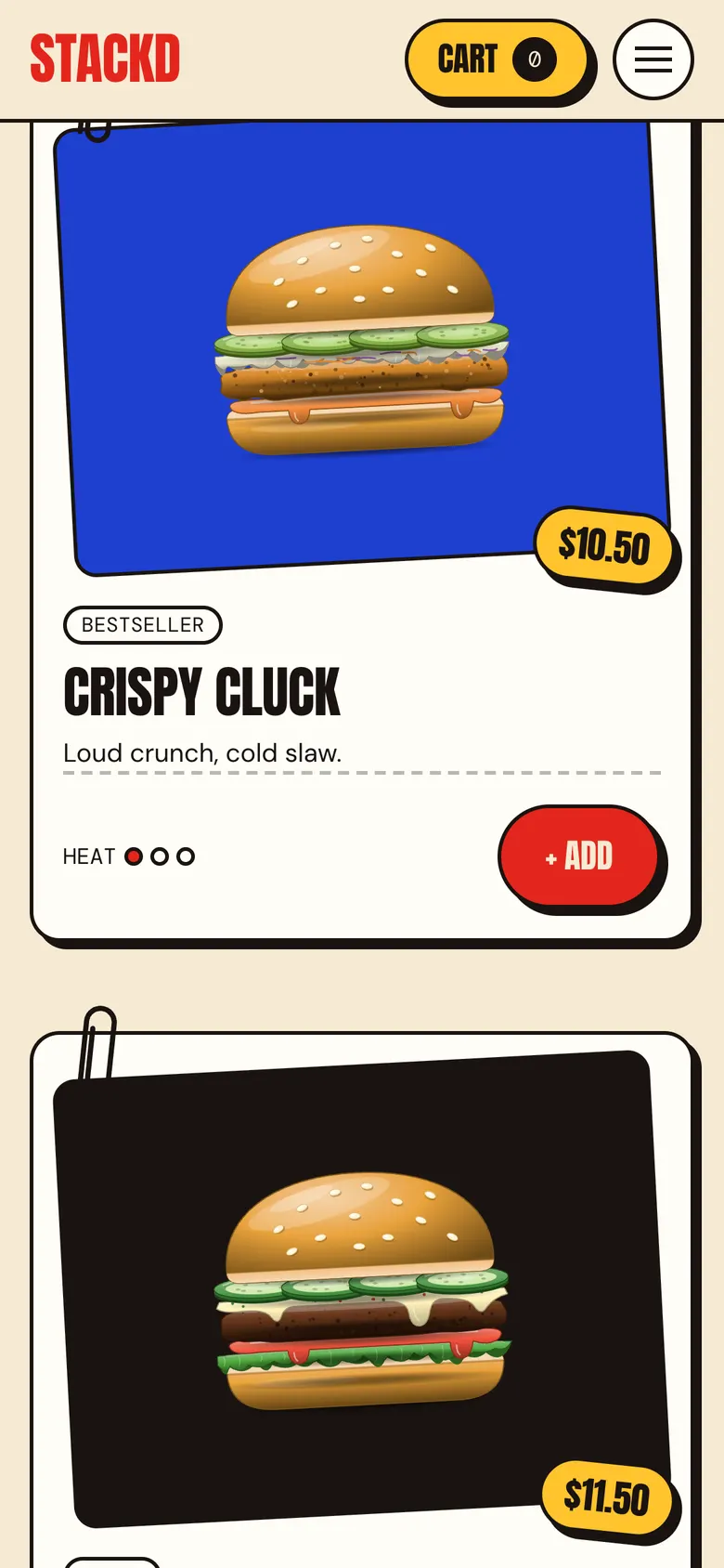 STACKD on a phone, screen 3