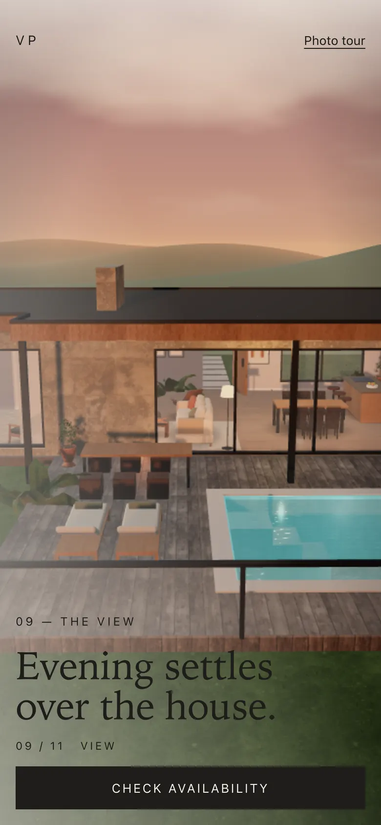 Villa on a phone, screen 3